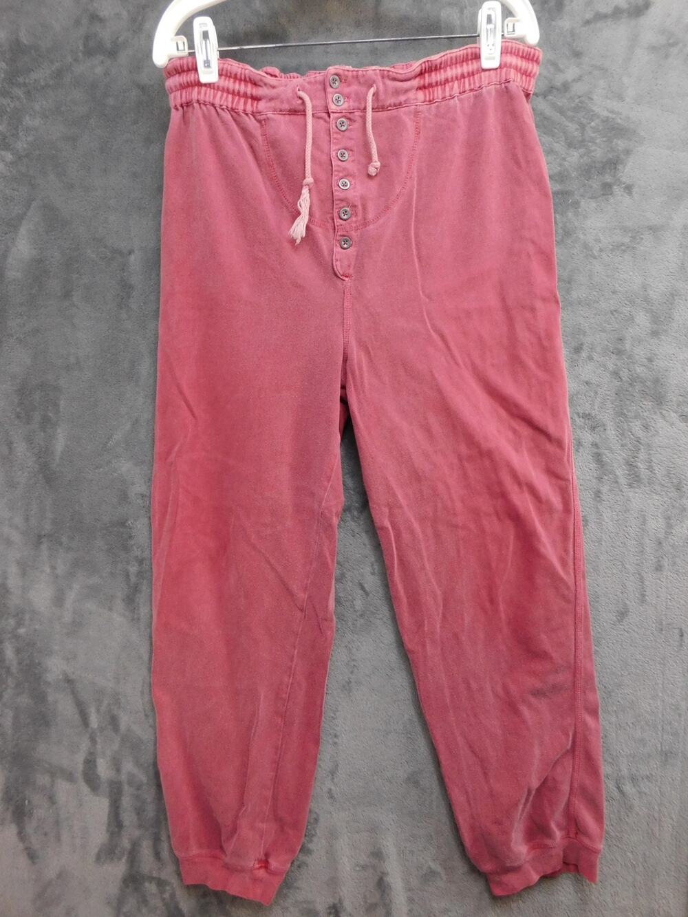 VTG Abercrombie & Fitch Co. Pants Womens M 32x29 Pink Jogger Tapered Pockets 90s